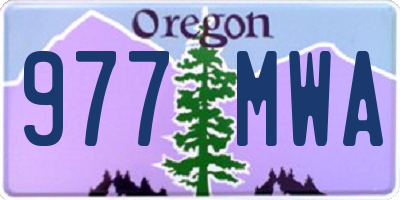 OR license plate 977MWA