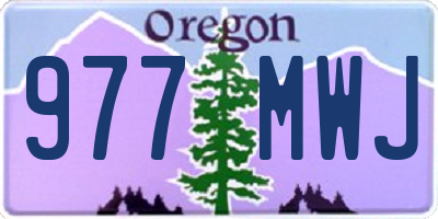OR license plate 977MWJ