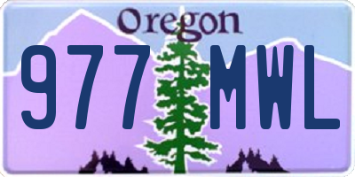 OR license plate 977MWL