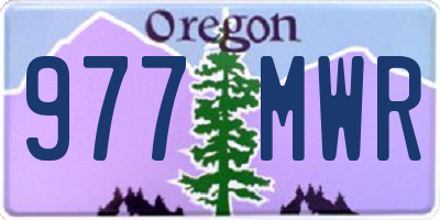 OR license plate 977MWR