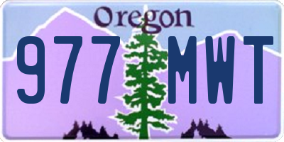 OR license plate 977MWT