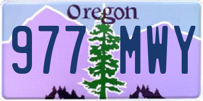 OR license plate 977MWY