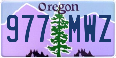 OR license plate 977MWZ
