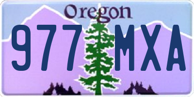 OR license plate 977MXA