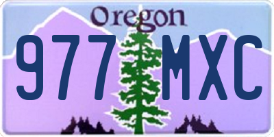 OR license plate 977MXC