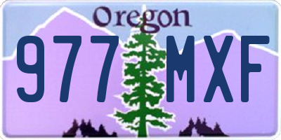 OR license plate 977MXF