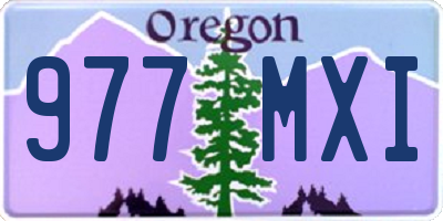 OR license plate 977MXI