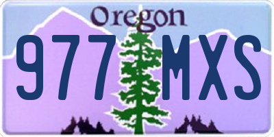 OR license plate 977MXS
