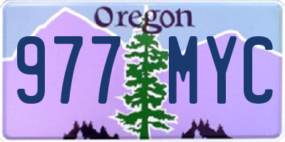 OR license plate 977MYC