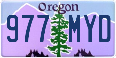 OR license plate 977MYD