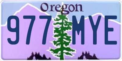 OR license plate 977MYE