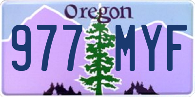 OR license plate 977MYF