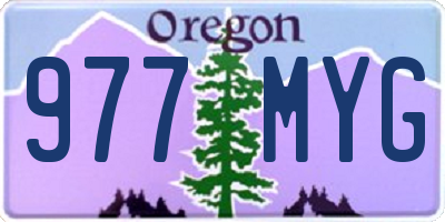 OR license plate 977MYG