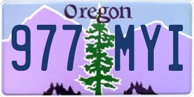 OR license plate 977MYI