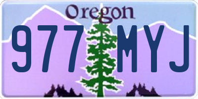 OR license plate 977MYJ