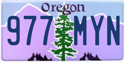 OR license plate 977MYN