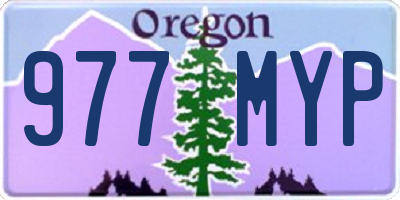 OR license plate 977MYP