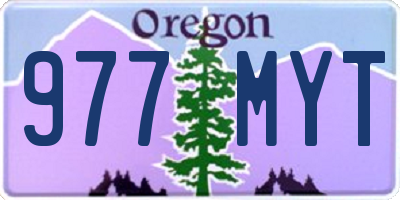 OR license plate 977MYT