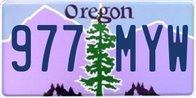 OR license plate 977MYW