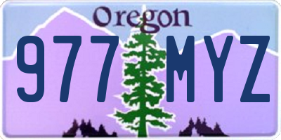 OR license plate 977MYZ