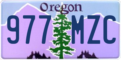 OR license plate 977MZC