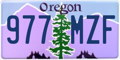 OR license plate 977MZF