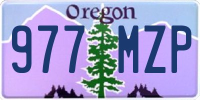 OR license plate 977MZP