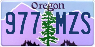 OR license plate 977MZS