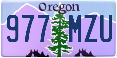 OR license plate 977MZU