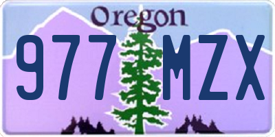 OR license plate 977MZX
