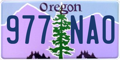 OR license plate 977NAO
