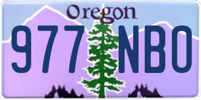 OR license plate 977NBO