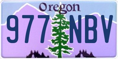 OR license plate 977NBV
