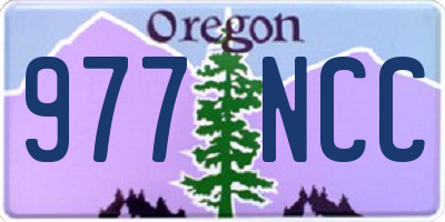 OR license plate 977NCC