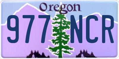 OR license plate 977NCR