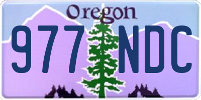 OR license plate 977NDC