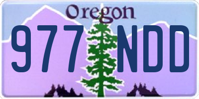 OR license plate 977NDD