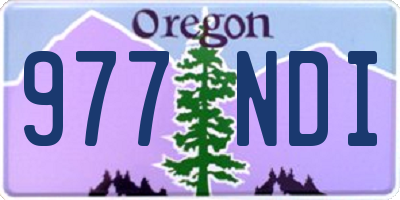 OR license plate 977NDI