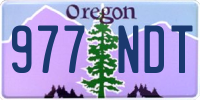 OR license plate 977NDT