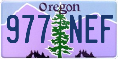 OR license plate 977NEF