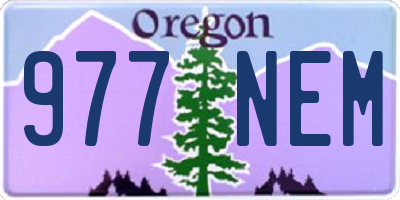 OR license plate 977NEM