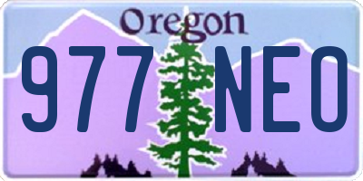OR license plate 977NEO