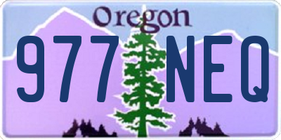 OR license plate 977NEQ