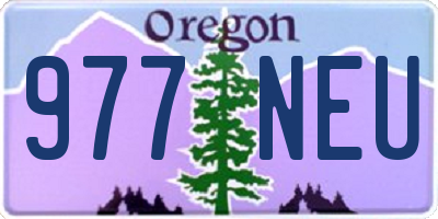 OR license plate 977NEU