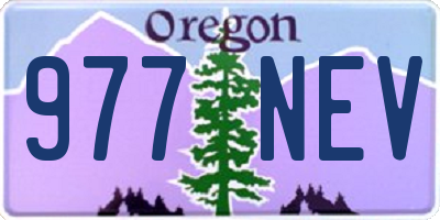 OR license plate 977NEV