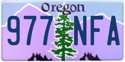 OR license plate 977NFA