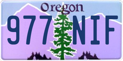 OR license plate 977NIF