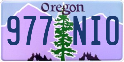 OR license plate 977NIO