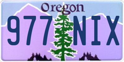 OR license plate 977NIX