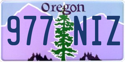 OR license plate 977NIZ